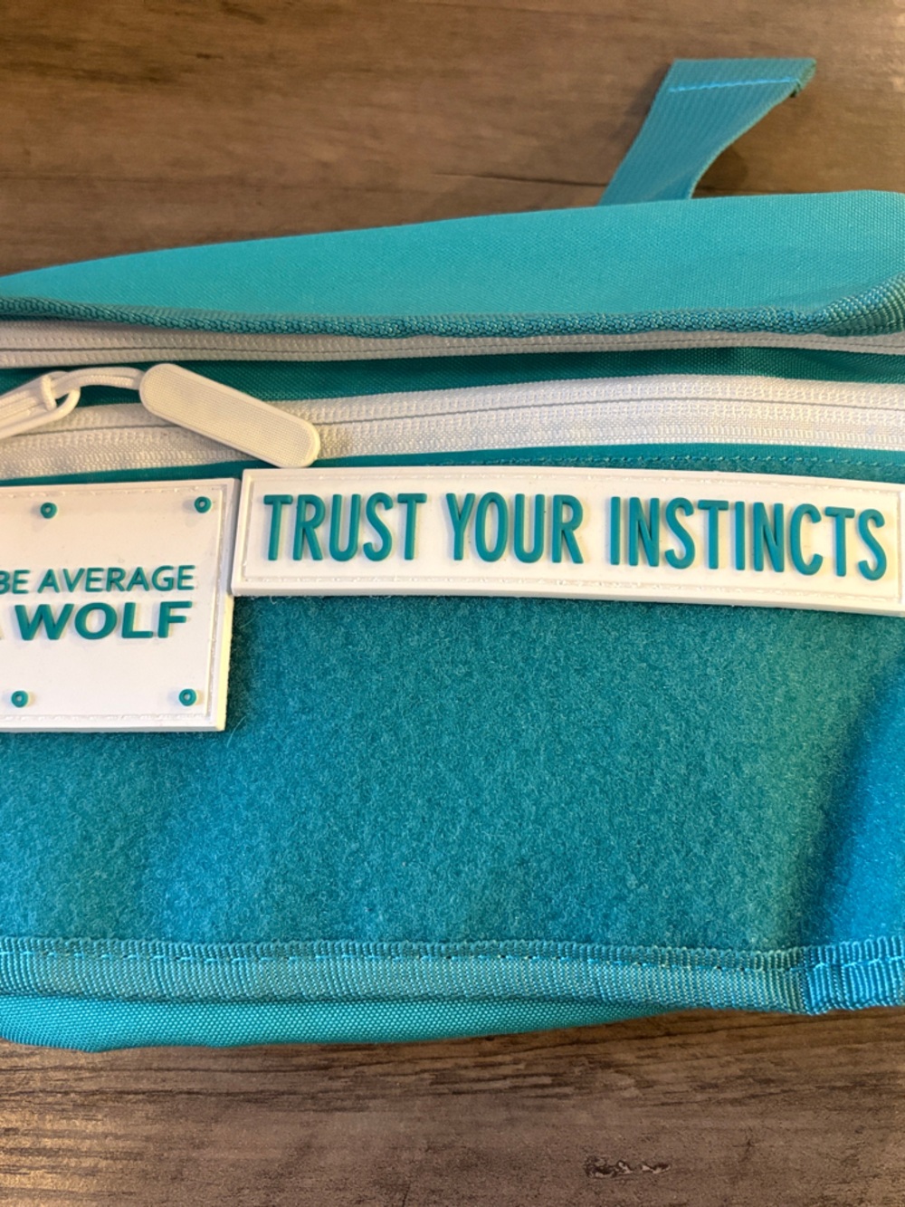 WOLFpak Aqua Goddess Crossbody Bag with "Trust Your Instincts" Panel